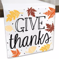 Big Dot of Happiness Give Thanks - Thanksgiving Party Dining Tabletop Decor - Cloth Table Runner - 13 x 70 inches