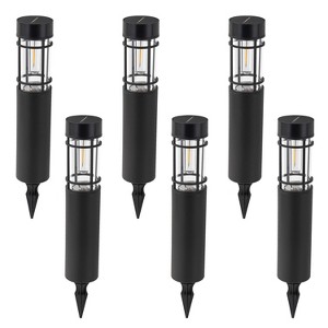 C Cattleya Black Solar LED Outdoor Path Lights - 1 of 4