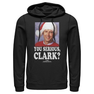 Men's National Lampoon's Christmas Vacation You Serious, Clark Pull Over Hoodie - 1 of 4