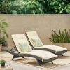 Christopher Knight Home Salem Outdoor Wicker Armless Adjustable Chaise Lounges with Cushion (Set of 2) - 2 of 4