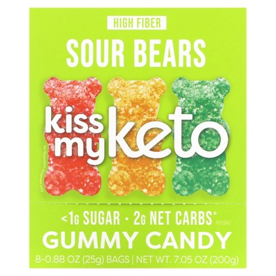 Kiss My Keto Gummies Candy – Low Carb Candy Sour Bears, Keto Snack Pack – Healthy Candy Gummys – Vegan Candy, Keto Gummy Candy – Keto Candy Gummies