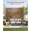 VEVOR Metal Privacy Screen, 36" W x 72" H, Outdoor Privacy Screens & Panels, Freestanding Outdoor Divider with Stand, Brown - 3 of 4
