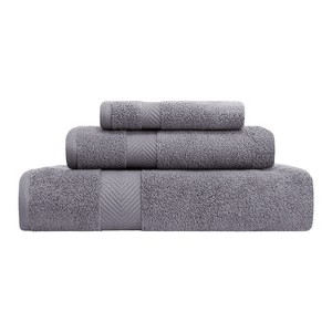 Contemporary Quick-Drying Zero-Twist Cotton 3-Piece Towel Set by Blue Nile Mills - 1 of 4