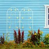 4 Pack Metal Garden Trellis 86.7" x 19.7" Rustproof Trellis for Climbing Plants Outdoor Flower Support Green - 2 of 4