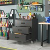ORRD Heavy-Duty 3-Drawer Tool Cabinet on Wheels, Metal Storage Cart for Garage & Workshop Organization, Black/Gray - 3 of 4