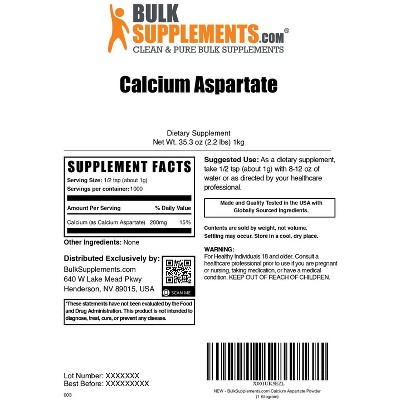 BulkSupplements Calcium Aspartate Powder
