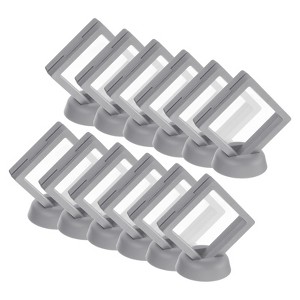 Unique Bargains Transparent PE Material Floating Frame Elegant Touch Jewelry Box White 20 Pcs - 1 of 4