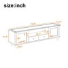 PAGED 2 Drawers TV Stand with Open Compartment for TVs Up to 80 Inch,Console Table with 2 Cabinets and 5 Solid Legs for Bedroom,Living Room - 3 of 4