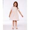 Deux par Deux Girl Plaid Puff Sleeve Dress Beige Pink - 2 of 4