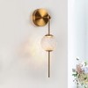 LNC Cenlindes 1-Lights 4.5" Luxury and Glam Armed Integrated LED Crystal Wall  Lights,Gold - 2 of 4
