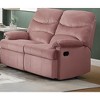 Vynxaria Contemporary Blush Pink Velvet Recliner Loveseat Tufted Back, Padded Armrest, Plush Headrest, Manual Handle - 2 of 4