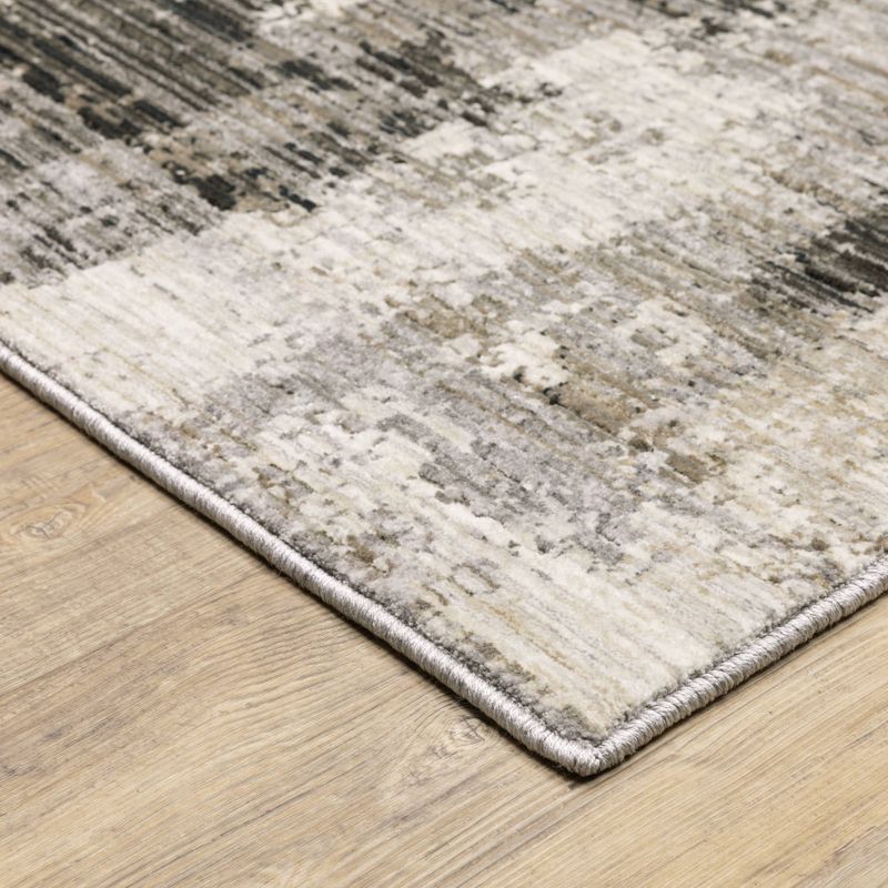 Nirvan Abstract Etchings Indoor Area Rug Gray/Beige - Captiv8e Designs, 3 of 8