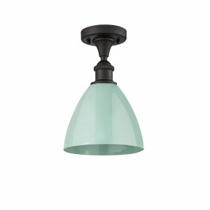 Plymouth Dome - 1 Light Semi-Flush Mount In Industrial Style-11.25 Inches Tall and 7.5 Inches Wide - 1 of 1