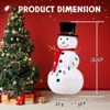 SEVOBAL 4FT Snowman Christmas Yard Decorations, Pull Up Snowman for Xmas Outdoor Holiday Indoor Decor Holiday Displays, White, 27.5"*23.6"*47.24" - 3 of 4
