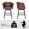 360 Degree Swivel Bar Stools, Counter Height Barstools, Modern Upholstered Bar Stools 2 pack - 3 of 4