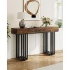 Gulches Modern 55" Console Entryway Table with Metal Legs, Engineered Wood, Rustic Brown - 3 of 4