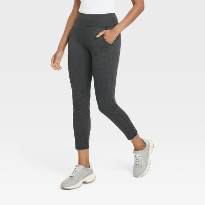 Women's High Waisted Ponte Ankle Leggings with Pockets - A New Day™