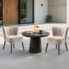 Modern Wingback Accent Chair, Mid-Century Upholstered Lounge Chair with Wooden Legs, 300lbs Capacity, Chenille Fabric for Living Room,( 1PC) - 2 of 4
