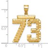 Black Bow Jewelry 14k Yellow Gold, Varsity Collection, Large D/C Pendant Number 73 - 2 of 3