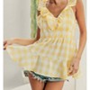 Women's Ruffled Neckline Peplum Top - BiBi - 4 of 4