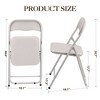 4 Pack Folding Chairs with Cushion and Metal Legs, Non-Slip Feet Pads for Outdoor & Indoor Event Portable - 3 of 4