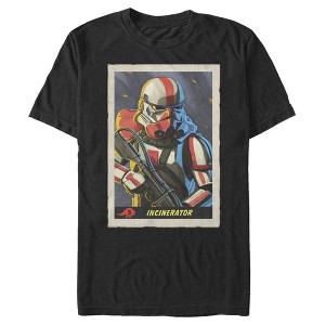 Men's Star Wars The Mandalorian Incinerator Trooper Trading Card T-Shirt - 1 of 4