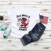 The Juniper Shop Red, White and Rawr Toddler Short Sleeve Tee - 5T - White - 3 of 4