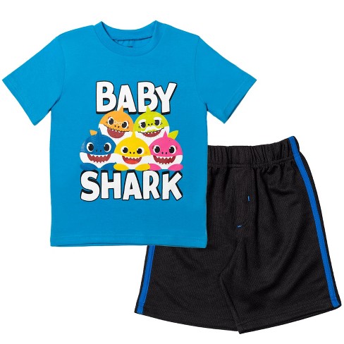 Pinkfong Baby Boys Shark Short Sleeve T-Shirt 