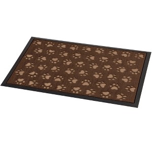 Collections Etc Paw Print Waterproof Skid-Resistant Backing Utility Rug - 1 of 4