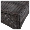 Cancun 4pc All-Weather Wicker Patio Chair Set - Brown - Christopher Knight Home: Outdoor Seating with Coffee Table - 3 of 4