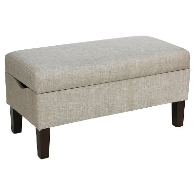 Skyline Bedroom Metallic Upholstered Storage Bench - Skyline Furniture