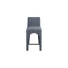 Meridian Furniture,Gramercy Blue Linen Textured Fabric Stool - 3 of 4