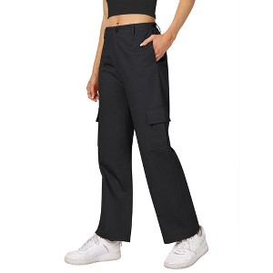 Whizmax Cargo Pants Women Baggy Casual High Waisted Straight Leg Pants Loose Trousers with Pockets - 1 of 4