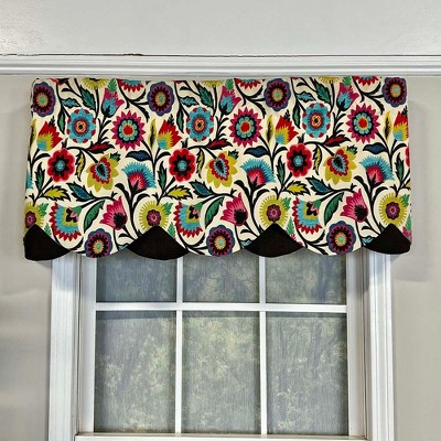 Fiesta Floral Multicolor Cotton Rod Pocket Valance