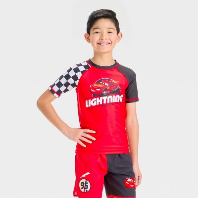 Boys' Lightning McQueen Rash Guard - Red