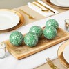 Juvale 5 Pack Green Mosaic Glass Balls Decorative for Home Decor, Accessories for Living Room, 3 In - 2 of 4
