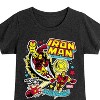 Girls' - Marvel - Iron Man Sticker Style Fitted Short Sleeve Graphic T-Shirt - 2 of 4