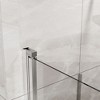 Black Finish 34"x72" Bifold Frameless Glass Shower Door - 1/4" Tempered Clear Glass Pivot Swing Panel - 4 of 4