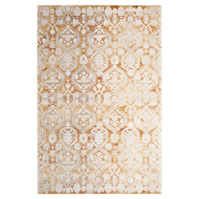 Gold/Beige Medallion Loomed Area Rug 5'1"X7'6" - Safavieh