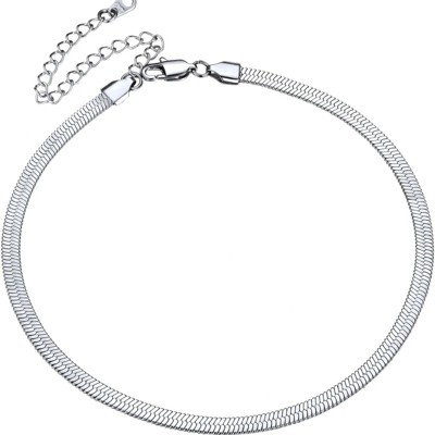 Stainless Steel Snake Necklace for Women 15 inches + 9 cm Chic and Delicate Necklace Multi-layered Necklace