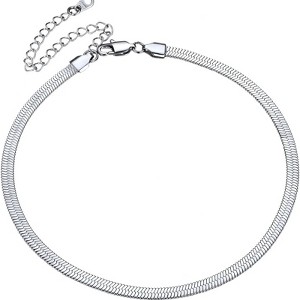 Stainless Steel Snake Necklace for Women 15 inches + 9 cm Chic and Delicate Necklace Multi-layered Necklace - 1 of 4