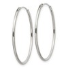 Black Bow Jewelry 1.3mm, Sterling Silver, Endless Hoop Earrings - 30mm (1 1/8 Inch) - 2 of 4