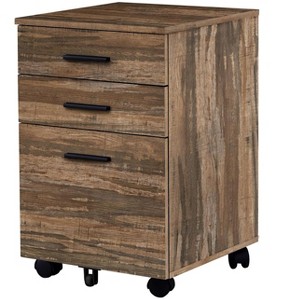 NicBex 3 Drawer Mobile File Cabinet,Office Cabinet with White Metal Handle and Casters,Modern Storage Cabinet,Filing Cabinets for Home Office - 1 of 4