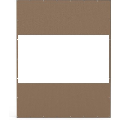 DOMETOUR Heavy Duty Outdoor Clear PVC Curtain, 18oz Waterproof Weatherproof Privacy Screen for Patios, Gazebos, Pergolas (10'H x 8'W, Brown)