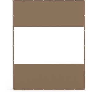 DOMETOUR Heavy Duty Outdoor Clear PVC Curtain, 18oz Waterproof Weatherproof Privacy Screen for Patios, Gazebos, Pergolas (10'H x 8'W, Brown) - 1 of 4