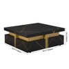 NicBex Modern 43.3" Square Coffee Table with 4 Storage Drawers for Living Room - 2 of 4