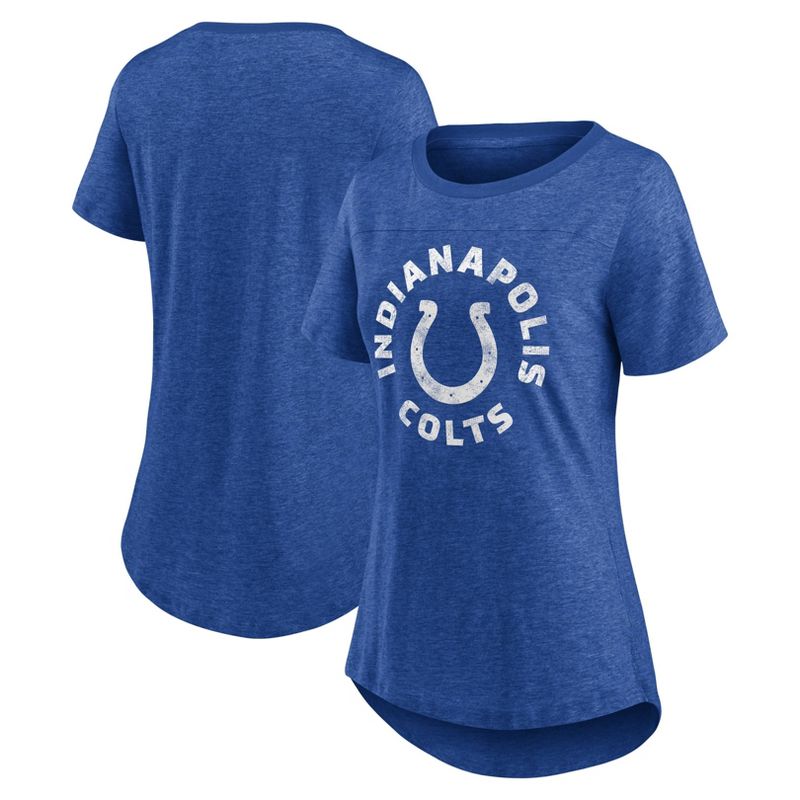 NFL Indianapolis Colts Women&#39;s Roundabout Short Sleeve Fashion T-Shirt, 1 of 4