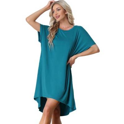 cheibear Women's Batwing Sleeve Nightshirt Lounge Dress Nightgown