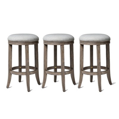 Maven Lane Eva Rotating Backless Kitchen Stool, Set of 3