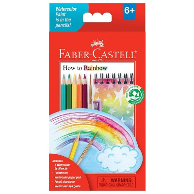 8pc How To Rainbow Water Color Pencil Starter Set - Faber-Castell